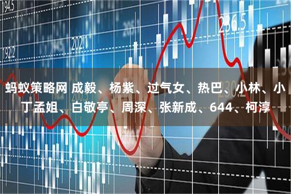 蚂蚁策略网 成毅、杨紫、过气女、热巴、小林、小丁孟姐、白敬亭、周深、张新成、644、柯淳